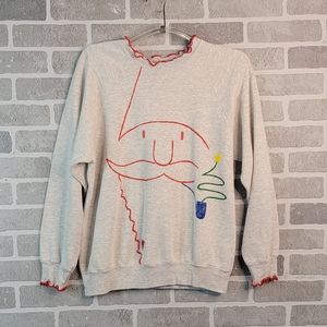 Homemade Santa Claus Smoking Tree Holiday Christmas Crewneck Sweatshirt Unisized